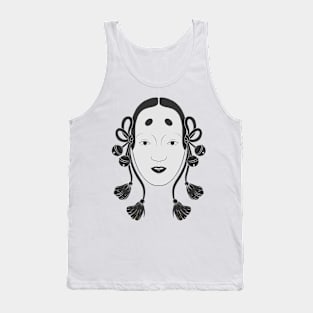 Japanese Noh Mask Tank Top